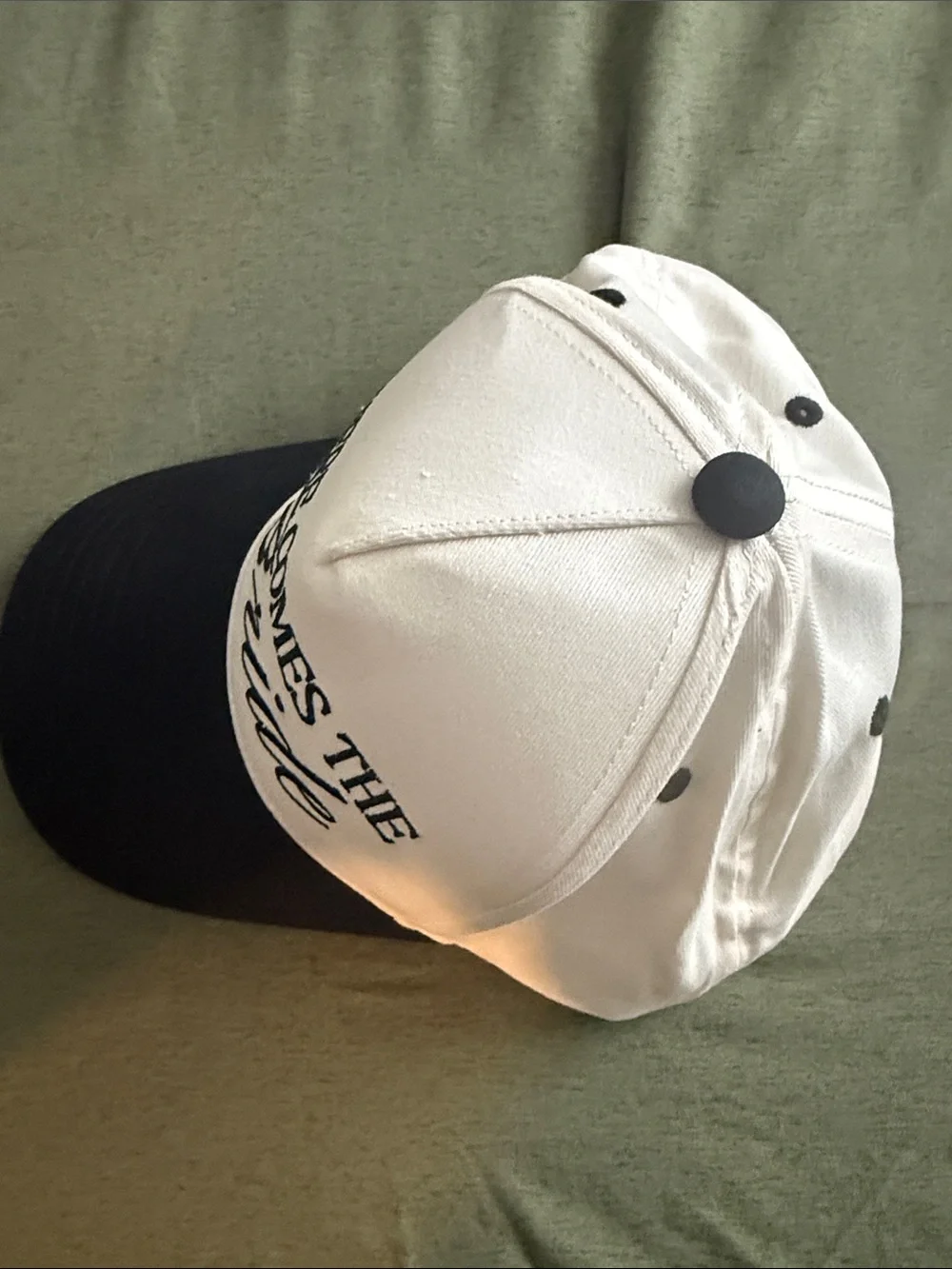 Here Comes The Bride Baseball Cap - White and Black - Unbranded